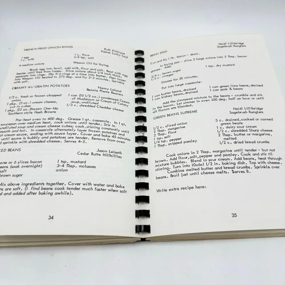 McKinzie County North Dakota 4-H Cookbook Vintage 1970s Recipes 4H Junior Leader